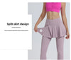 Yoga Pants Women's High Waist Tennis Skirt Fitness Speed Drying Running Pocket Sports Skirt Tight Pants