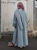 Women's Plaid Scarf Long Trench Coat Loose Stand Collar Full Sleeve Single Breasted Split Coats Autumn Lady Jacket