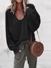 Casual Knitted Sweater Women Streetwear V Neck Long Sleeve Pullovers Loose Solid Coat Autumn Winter Women's Sweater