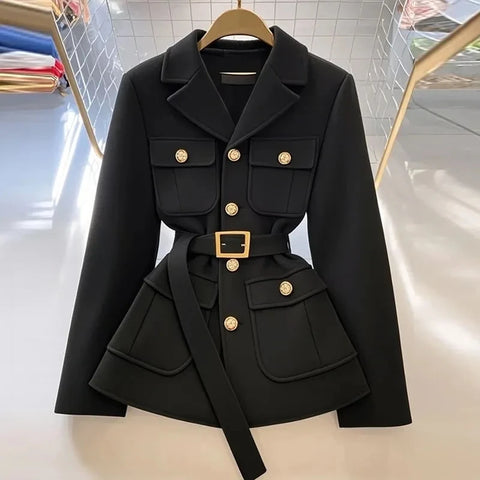 Autumn Women Blazer Long Sleeved Office Casual Elegant Suit Jacket Lady Slim Work Female Blazers Outerwear