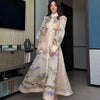 Retro Floral Print Women's Long Dress With Tassel Belt Stand Collar Long Sleeve Muslim Kaftan Dresses Spring Lady Robes