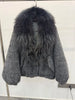Thickened Warm Wool Jacket Goose Down Coat Casual Style Women Outerwear Oversized Fox Fur Collar Down Jacket Female