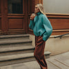 Street Pu Leather Women Jacket Elegant Long Sleeve Zippers Stand Collar Female Outwear Autumn Winter Chic Lady Coat