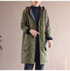 Autumn Winter Lingge Cotton Jacket Women Hooded Loose Thick Warm Parkas Female Long Sleeve Casual Cotton Padded Outwear Lady