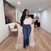 Square Neck Flowy Tunic Blouse Batwing Long Ruffle Maxi Cape Sleeve Loose Chiffon Blouse Women Boho Casual Elegant Flowy Shirt