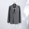 Women's Oversized Blazers Back Bandana Paisley Patchwork Tassels Suit Jacket Autumn Office Lady Lapel Long Sleeve Loose Coat