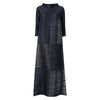 Pleated Long Sleeved Turtleneck Solid Painted Dress Women Designer Elegant Loose Plus Size Clothing