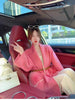 Women Winter Cashmere Wool Woolen Jacket Real Natural Fox Fur Pocket Coat Ladies Outwear Jacket
