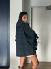Elegant Plaid Hooded Windproof Slim-fit Jacket Adjustable Belt Long Sleeves Versatile Coat Lady Casual Street Outerwear