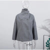 Elegant Stand Collar Woolen Jacket For Women Y2k Single Breasted Button Casual Coat Lady Autumn Winter Street Chic Outwear