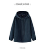 Denim Jacket Women Mid-Length Loose Hooded Spring Waist-Cinching Coat Retro Design for Outfits