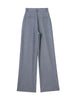 Women Solid Pleated Front Zipper Wide Leg Pants Vintage High Waist Full Length Female Chic Lady Trousers