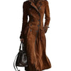 Ropa Elegante Mujer Autumn Winter Lapel Western Style Jacket Women's Long Windbreaker Jacket Capotto Donna Manteaux