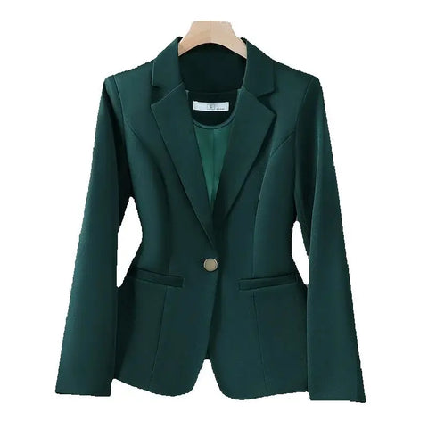 Spring Autumn Long Sleeve Blazer Women Coat Ladies Business Work Suit Jackets Korean Single Button Blazer Female Outerwear