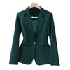 Spring Autumn Long Sleeve Blazer Women Coat Ladies Business Work Suit Jackets Korean Single Button Blazer Female Outerwear
