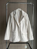 Winter Women's White faux fur Effect straight cut loose Edition casual suit jacket