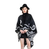 Fitshinling Auspicious Cloud Pattern Winter Shawls And Wraps Bohemian Fringe Oversized Womens Winter Ponchos And Capes
