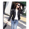 Leather Women's Jacket Autumn Korean Short Slim Bomber PU Jackets Female Zipper Windbreaker Blazer for Women Streetwear