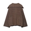 Women Vintage Plaid Knitted Cardigans Coats Long Sleeve Lapel Buttons Sweater Jackets Spring Casual Office Lady Outwear