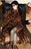Spring Winter Long Soft Thick Warm Brown Faux Mink Fur Coat Women Elegant Chic Fluffy Overcoat