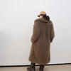 Colorful Fahionable Faux Fur Mongolian Jacket Long Tailored Collar Plush Winter Coat for Women Elegant Loose Fit Outerwear