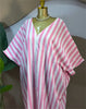 Fall Holiday Half Batwing Sleeve Striped Print Loose Long Dress Street Women Party Vestidos Maxi Dresses Vestidos