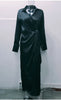 Casual Lapel V Neck Slim Long Dress For Women Spring Full Sleeve Solid Shirts Dress Elegant Lady Lace Up Split Party Dresses