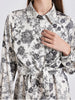 SS25 Women Floral Printing Satin Slip Dress Knitting Cardigan Elegant Skirt