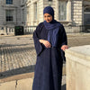 Arabic Women Corduroy Abaya Dress Ramadan Dubai Muslim Modest Cardigan Islamic Autumn Winter Warm Turkey Loose Solid Robe