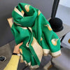 Women's Thick Imitation Cashmere Blanket Scarf Warm Pashmina Shawl Winter Wrap Print Poncho Echarpe Female Wrap