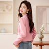 short blazer for women single breasted long sleeve autumn elegant office clothes black white pink