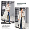 Women Winter Long Cotton Coat Women Big Fur Collar Parkas Korean Loose Belt Slim Jacket Down Cotton Coat Women Outwear