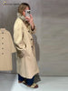 Double-side Long Trench Coats Women's Loose Full Sleeves Single-breasted Pockets Lapel Coats Ladies Spring Outwear