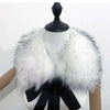 Raccoon Fur Collar Women Winter Coat Hood Decor Furry Fur Collar Warm Coat Shawl Natural Raccoon Fur Scarf Neck Warmer