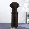 Chic Solid Stand Neck Blazer Jacket Pant Set Women Full Sleeve Shoulder Pads Coat Wide Leg Pants Autumn Commute Outfit