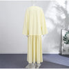 Solid Color Loose Fit Flare Sleeve Tiered Dress Crew Neck Ruffle Hem Pleated Long Maxi Dresses Spring Chic Casual Outwear