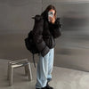 Chic All-Matched Solid Women's Cotton Coat Hooded Zipper Full Sleeves Thicken Bread Coats Autumn Winter Lady Tops