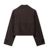 autumn product women's classic double-breaked lapel simple short trench coat casual coat