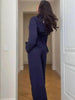 Two-piece Set Stand Collar Long Sleeved Single Breasted Top Straight Leg Pants Women's Clothing Autumn 19DB1060