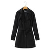 Women's Windbreaker Mid-Length Trench Coat Spring Korean Slim Waist British Casual Autumn Coat With Belt Outwear