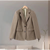 Elegant Women Blazer Coat Turn down Collar Full Sleeve Tassel Solid Thick Warm Jacket Female Spring Office Lady Outwear