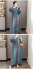 Red Pleated Hand-Cranked Floral Print Women's Long Dress Long Sleeve Elegant Temperament Elastic Loose Dresses 2DB4509