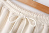 Women's 2-piece Retro Solid Color Zipper Bomber Jacket Sweatshirt + High-waisted Lace-up Women's Loose Velvet Pants Suit