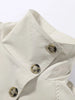 Women's Trench Coat Double Breasted Stand Collar Epaulet Lace Up Long Windbreaker Office Lady Autumn Winter Solid Slim Outerwear