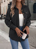 Autumn Winter Casual Single Breasted Pocket Jacket Solid Color Long Sleeve Corduroy Coats for Women Khaki Pink Red
