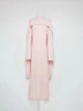 High Neck Cape Sleeve Slim-Fit Maxi Dress Pearl Trim Solid Color Floor Length Modest Abaya Style Formal Occasion Women