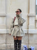Solid Stand Collar Trench Coats Women Elegant Long Sleeve Double-breasted Belt Jacket Autumn Lady Commuting Outwear