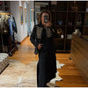 Lady Black Short Napoleon Style Jacket Elegant Stand Collar Full Sleeve Single Breasted Cropped Coats Women Daily Street Coat