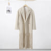 Elegant Tassel Woolen Coat Women Turn Down Collar Full Sleeve Pocket Female Autumn Jacket Streetwear Trench Coats