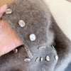 Fluffy Knitted Cardigans Sweater Design Double Breasted Sweater Coat Women Autumn Winter Lazy Zipper Knit Top